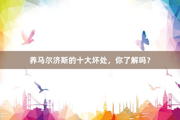 养马尔济斯的十大坏处，你了解吗？